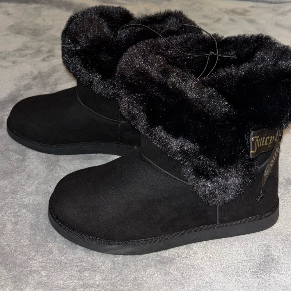🖤 Juicy Couture Fur-Lined Ankle Boots | Size 7.5 | New / Never Worn